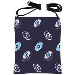 Eyes Evil Eye Blue Pattern Design Shoulder Sling Bag by artworkshop