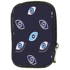 Eyes Evil Eye Blue Pattern Design Compact Camera Leather Case by artworkshop