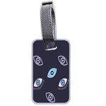 Eyes Evil Eye Blue Pattern Design Luggage Tag (two sides) Front