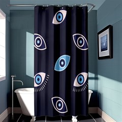 Eyes Evil Eye Blue Pattern Design Shower Curtain 36  X 72  (stall)  by artworkshop