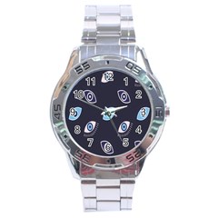 Eyes Evil Eye Blue Pattern Design Stainless Steel Analogue Watch by artworkshop