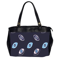 Eyes Evil Eye Blue Pattern Design Oversize Office Handbag (2 Sides) by artworkshop