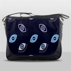 Eyes Evil Eye Blue Pattern Design Messenger Bag by artworkshop