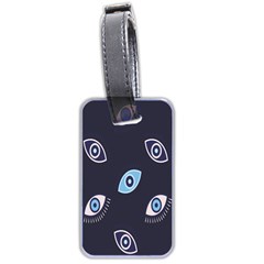 Eyes Evil Eye Blue Pattern Design Luggage Tag (two Sides) by artworkshop