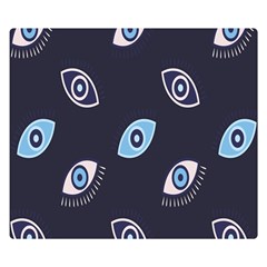 Eyes Evil Eye Blue Pattern Design Double Sided Flano Blanket (small)  by artworkshop