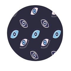 Eyes Evil Eye Blue Pattern Design Mini Round Pill Box by artworkshop