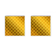 Gold-polkadots Cufflinks (square) by nate14shop