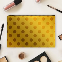 Gold-polkadots Cosmetic Bag (large) by nate14shop