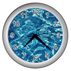  Surface Abstract  Wall Clock (silver)