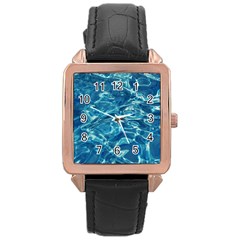  Surface Abstract  Rose Gold Leather Watch  by artworkshop