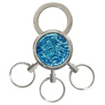 Surface Abstract  3-Ring Key Chain Front