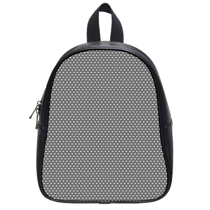 Gray-polkadots School Bag (Small)