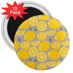 Lemon Pattern 3  Magnets (10 Pack)  by artworkshop