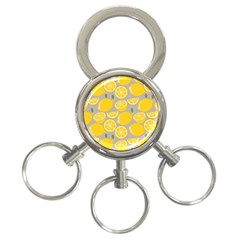 Lemon Pattern 3-ring Key Chain by artworkshop