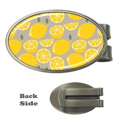 Lemon Pattern Money Clips (oval)  by artworkshop