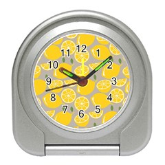 Lemon Pattern Travel Alarm Clock by artworkshop