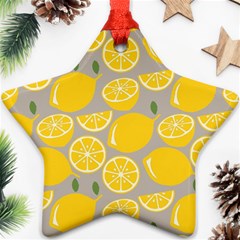 Lemon Pattern Star Ornament (two Sides) by artworkshop