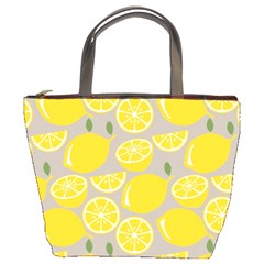 Lemon Pattern Bucket Bag by artworkshop