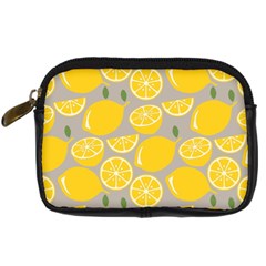 Lemon Pattern Digital Camera Leather Case by artworkshop