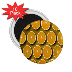 Oranges Slices  Pattern 2 25  Magnets (10 Pack)  by artworkshop