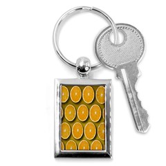 Oranges Slices  Pattern Key Chain (rectangle) by artworkshop