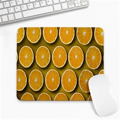 Oranges Slices  Pattern Large Mousepads by artworkshop