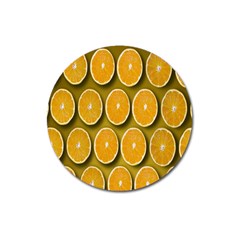 Oranges Slices  Pattern Magnet 3  (round) by artworkshop