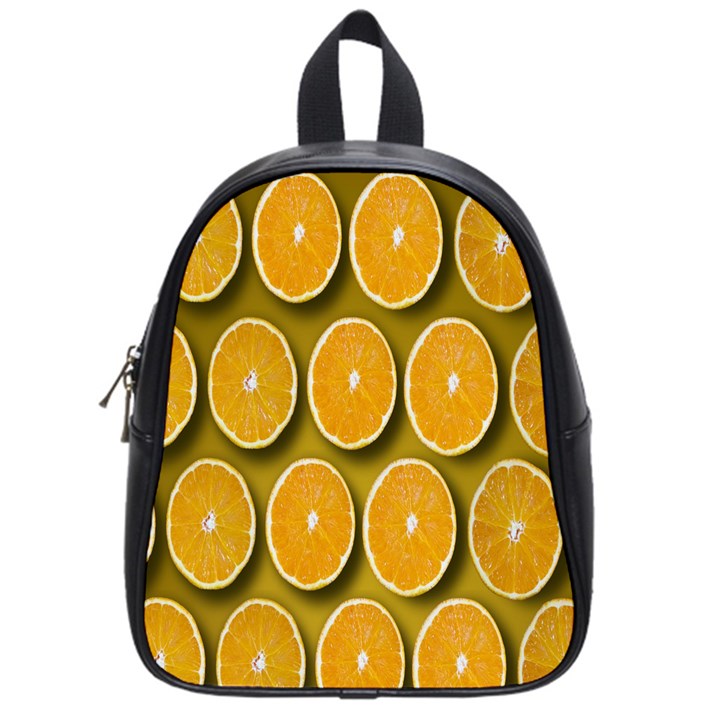 Oranges Slices  Pattern School Bag (Small)