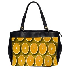 Oranges Slices  Pattern Oversize Office Handbag (2 Sides) by artworkshop