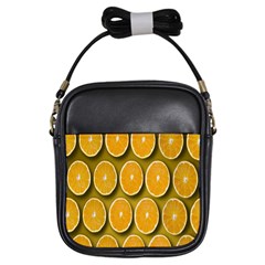 Oranges Slices  Pattern Girls Sling Bag by artworkshop