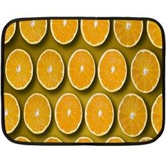 Oranges Slices  Pattern Fleece Blanket (mini) by artworkshop