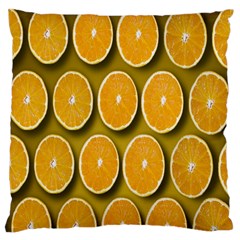 Oranges Slices  Pattern Large Cushion Case (two Sides) by artworkshop