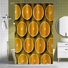 Oranges Slices  Pattern Shower Curtain 48  X 72  (small)  by artworkshop