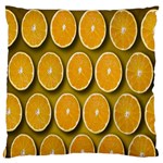 Oranges Slices  Pattern Large Flano Cushion Case (One Side) Front