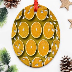 Oranges Slices  Pattern Ornament (oval Filigree) by artworkshop