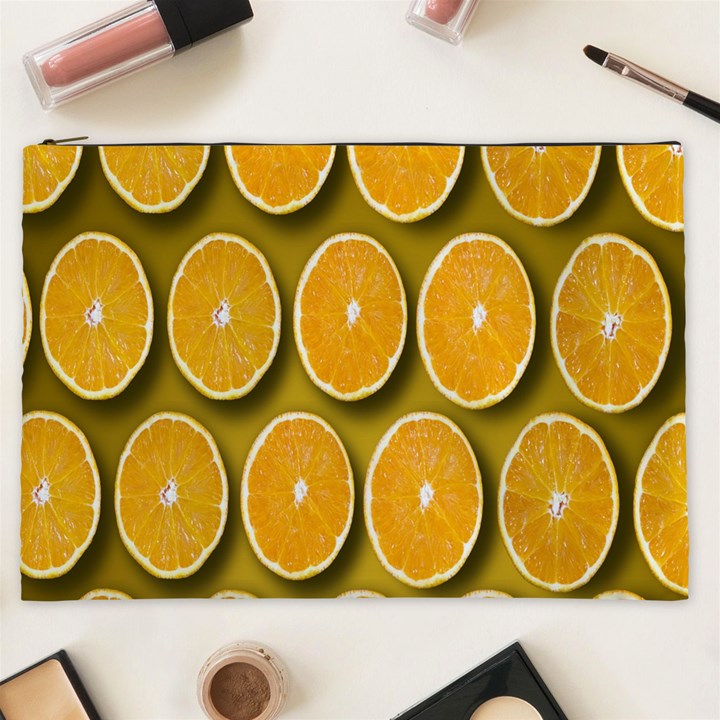 Oranges Slices  Pattern Cosmetic Bag (XXL)