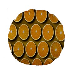 Oranges Slices  Pattern Standard 15  Premium Round Cushions by artworkshop