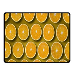 Oranges Slices  Pattern Double Sided Fleece Blanket (small)  by artworkshop