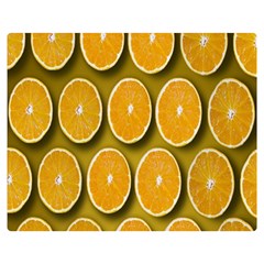 Oranges Slices  Pattern Double Sided Flano Blanket (medium)  by artworkshop