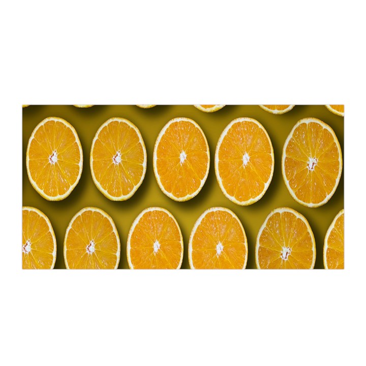 Oranges Slices  Pattern Satin Wrap 35  x 70 