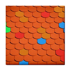 Phone Wallpaper Roof Roofing Tiles Roof Tiles Tile Coaster by artworkshop