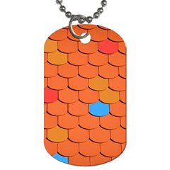 Phone Wallpaper Roof Roofing Tiles Roof Tiles Dog Tag (two Sides) by artworkshop