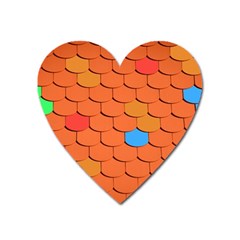 Phone Wallpaper Roof Roofing Tiles Roof Tiles Heart Magnet by artworkshop