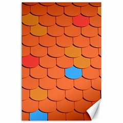 Phone Wallpaper Roof Roofing Tiles Roof Tiles Canvas 24  X 36  by artworkshop