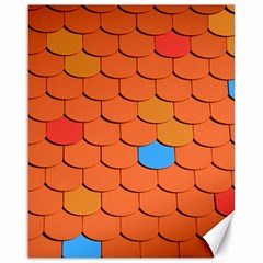 Phone Wallpaper Roof Roofing Tiles Roof Tiles Canvas 16  X 20  by artworkshop