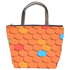 Phone Wallpaper Roof Roofing Tiles Roof Tiles Bucket Bag by artworkshop