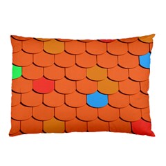 Phone Wallpaper Roof Roofing Tiles Roof Tiles Pillow Case by artworkshop