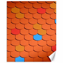 Phone Wallpaper Roof Roofing Tiles Roof Tiles Canvas 11  X 14  by artworkshop