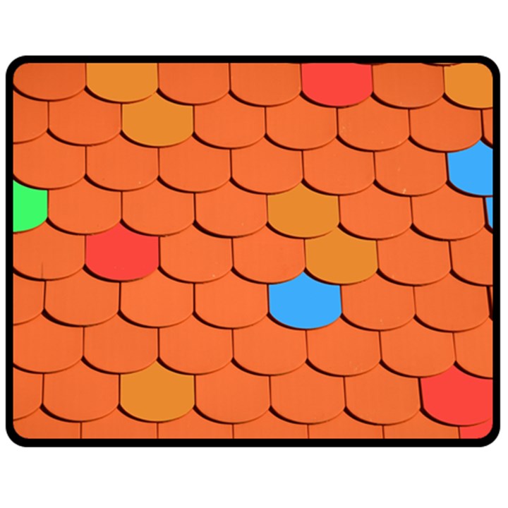 Phone Wallpaper Roof Roofing Tiles Roof Tiles Fleece Blanket (Medium) 