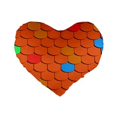 Phone Wallpaper Roof Roofing Tiles Roof Tiles Standard 16  Premium Heart Shape Cushions by artworkshop